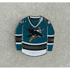NHL licensed San Jose Sharks, Teal Jersey Lapel Pin